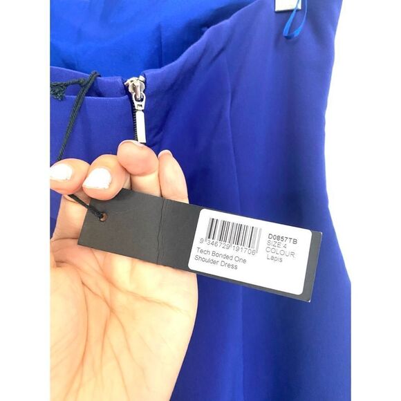 NICHOLAS Blue Midi Dress with Elegant Silhouette - Picture 12 of 16